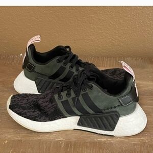 adidas Black and Green Athletic Shoes